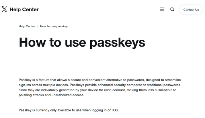 江山苹果维修店铺分享iOS用户如何通过通行密钥(Passkey)登录 
